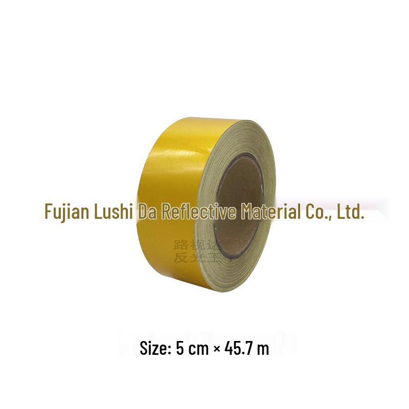 Reflective Yellow Warning Tape - Waterproof 5S Safety Sticker for Workshop