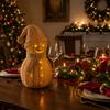 Christmas Snowman Decoration Statue for Holiday Mantel or Tabletop Display