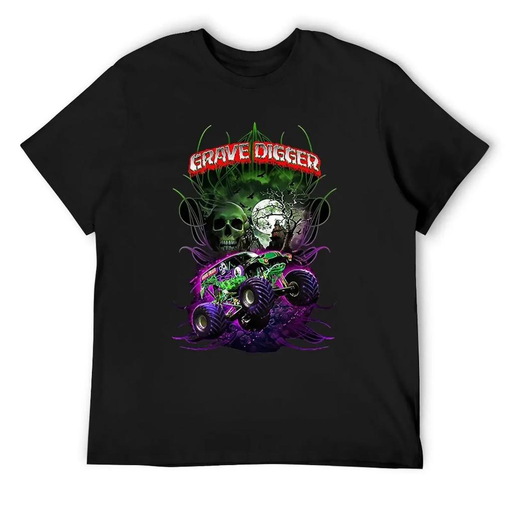 grave digger monster jam monster truck T-Shirt graphic t shirts vintage summer top quick drying funny t shirts for men