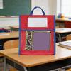 4 Colors Kids Book Transport Bag With Transparent Front And Adjustable Strap For Quick Opening And Closing