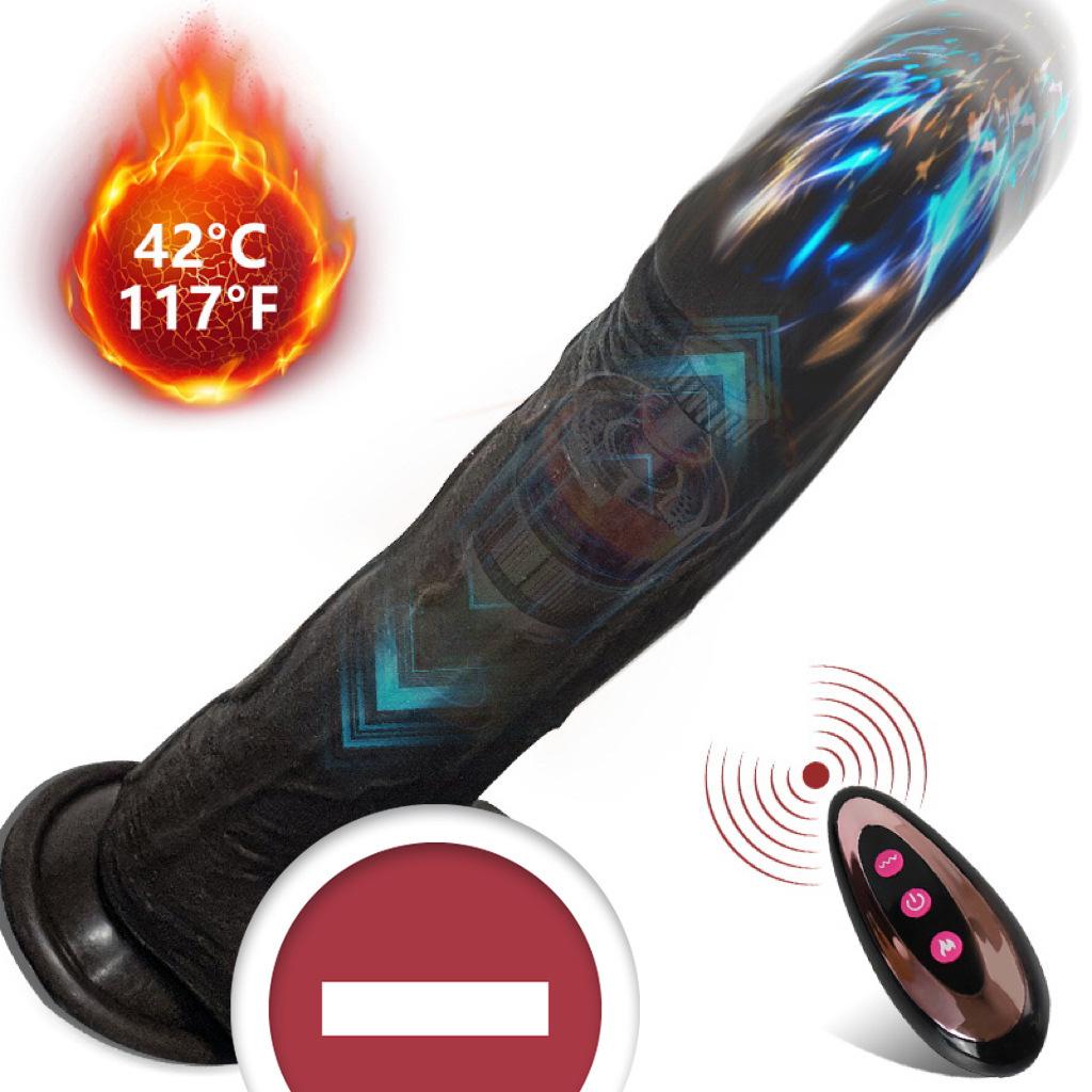 Premium Silicone Vibrating Dildo - Telescopic & Swaying Self-Pleasurer