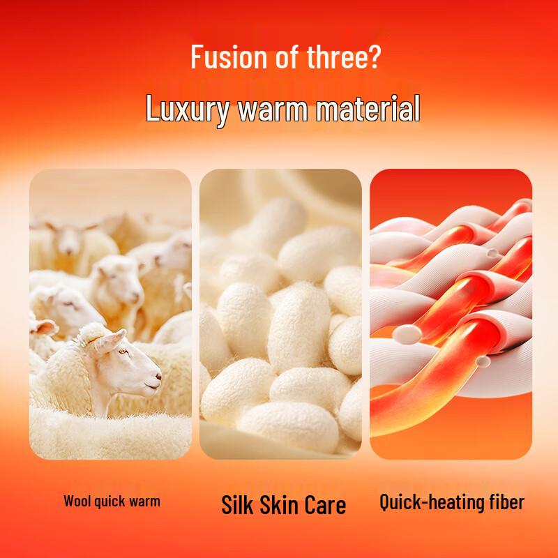 Men's Thickened Thermal Wool Silk Blend Base Layer Top