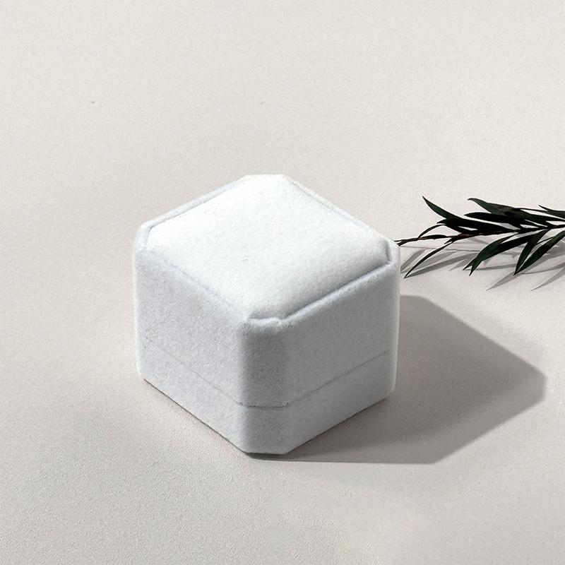 Jewelry Ring Display Case Earring Storage Organizer Portable Square Lid Open Jewelry Earrings Packaging Gift Box
