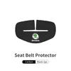 Leather Car Safety Belt Buckle Protector Anti-Scratch Cover Auto Accessories For Skoda Octavia A5 A4 Mk1 2 Fabia Superb Rapid