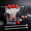 2Pcs Cocktail Pick Stirring Sticks Martini Picks Stainless Steel Fruit Sticks Bar Tools Drink Party