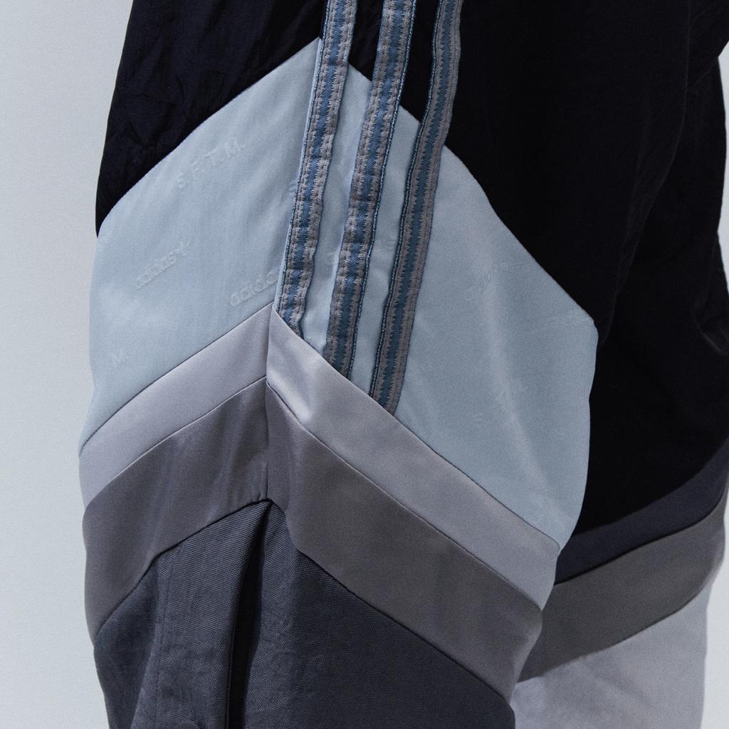 Adidas Originals Striped Logo Print Straight Leg Sweatpants Men Bottoms Black White HS9465