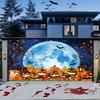 Halloween Garage Door Banner Decoration - 1 Large Outdoor Fabric Bat Pattern