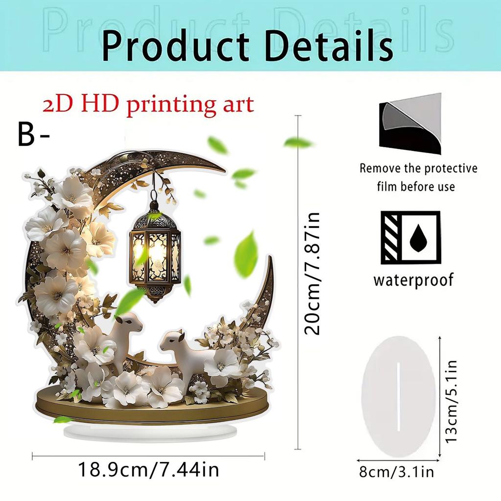 1PCS Moon Shaped Sleep Sheep Desktop Ornament Home Decor Gift for Girls - Cute Nighttime Bedroom Decor