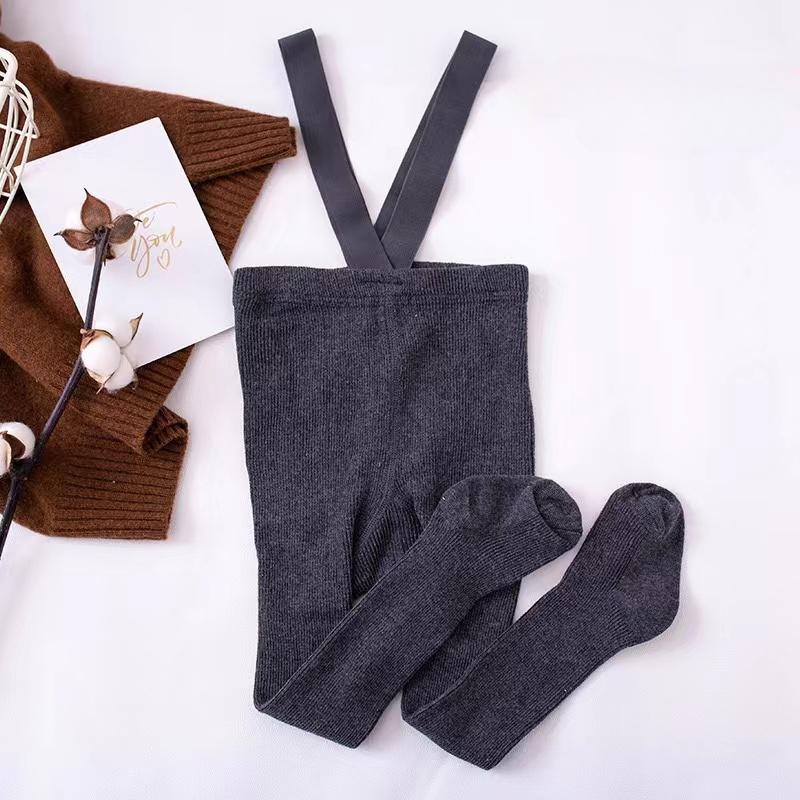 Neugeborenes Baby Mädchen Junge Accessoires Kinder Socken Hosenträger Overall Strumpfhose Uni Hohe Taille Rippstrick Strumpfhose Säugling Leggings