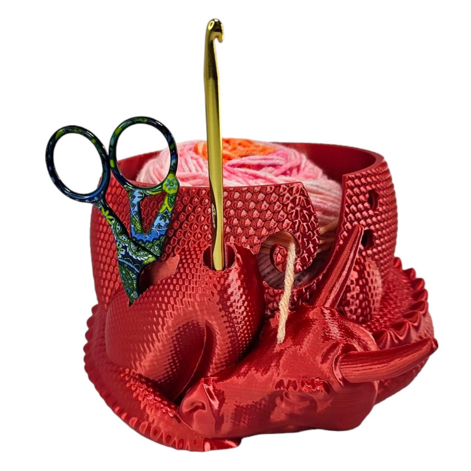 

Чаша для пряжи Dragon Чаша для пряжи с 3D-печатью Держатель для пряжи Вязание крючком Чаша для пряжи Dragon Decor Органайзер для пряжи Dragon One Size красный