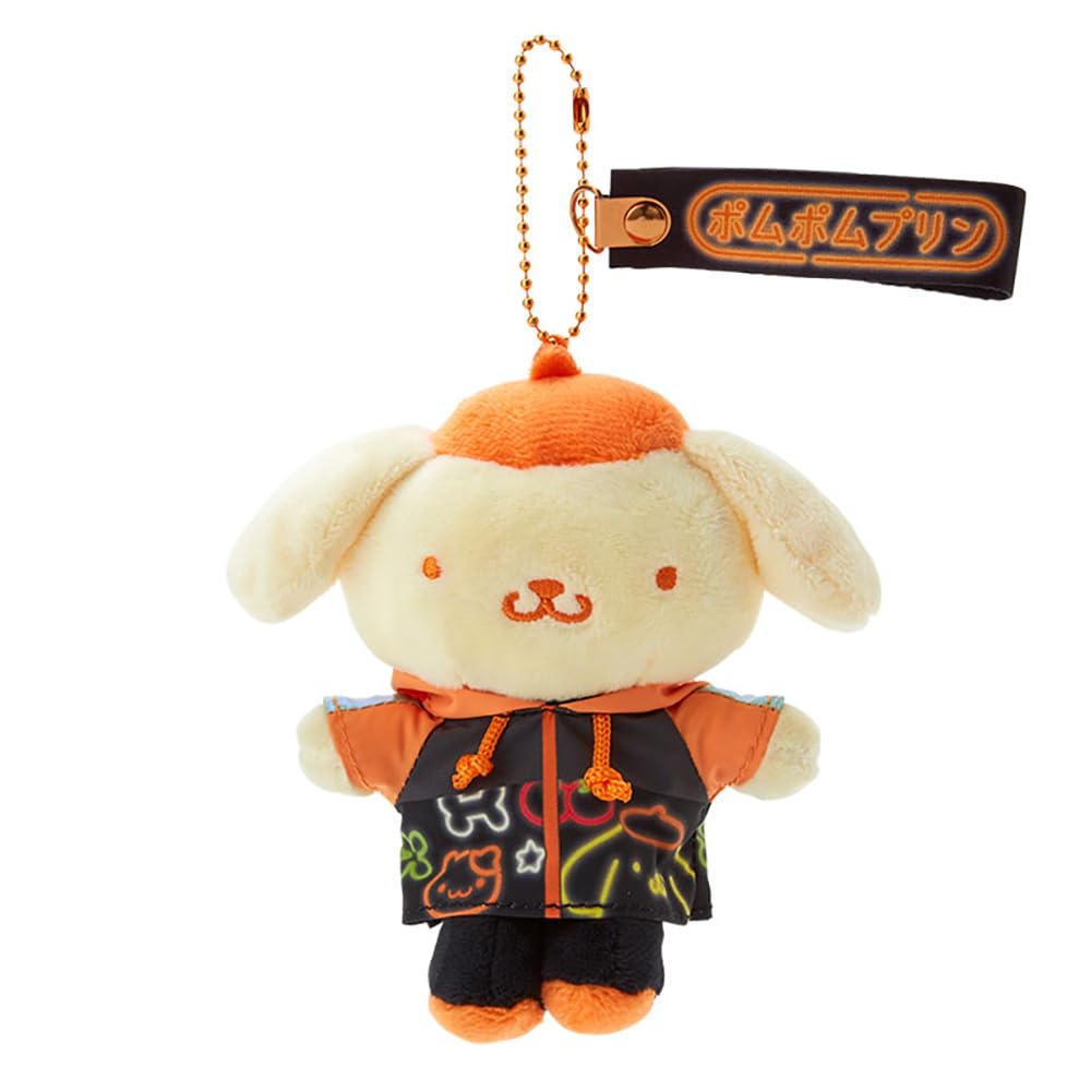 Sanrio Pompompurin Mascot Holder Vivid 597091 (Sanrio Neon) белый