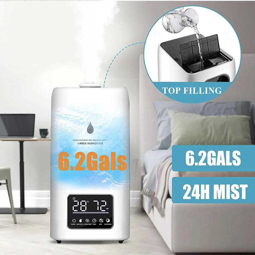 23.8-Liter Ultrasonic Industrial Humidifier - Large Capacity & Mist, CE Certified (English Version)