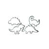 Take-aways - Scrapcooking - Dino - 4 Pcs - Tinplate - Dishwasher Safe