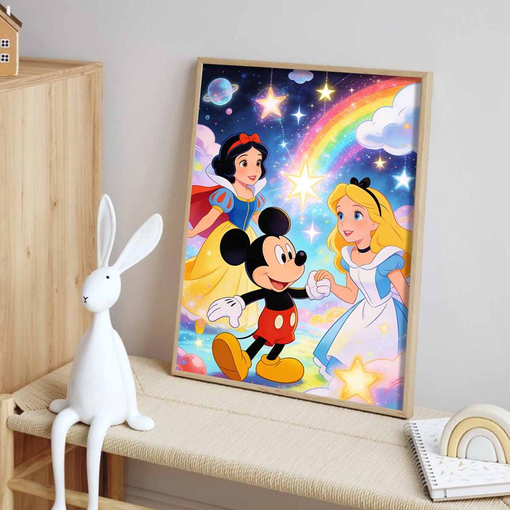 Disney Diamond Painting Kit Full Diamond Round Snow White Alice Mickey Home Decor Craft Gift