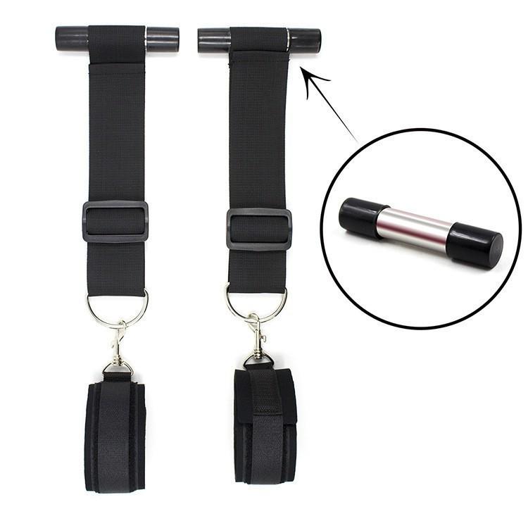 Bondage Door Restraint Strap and Handcuffs Set