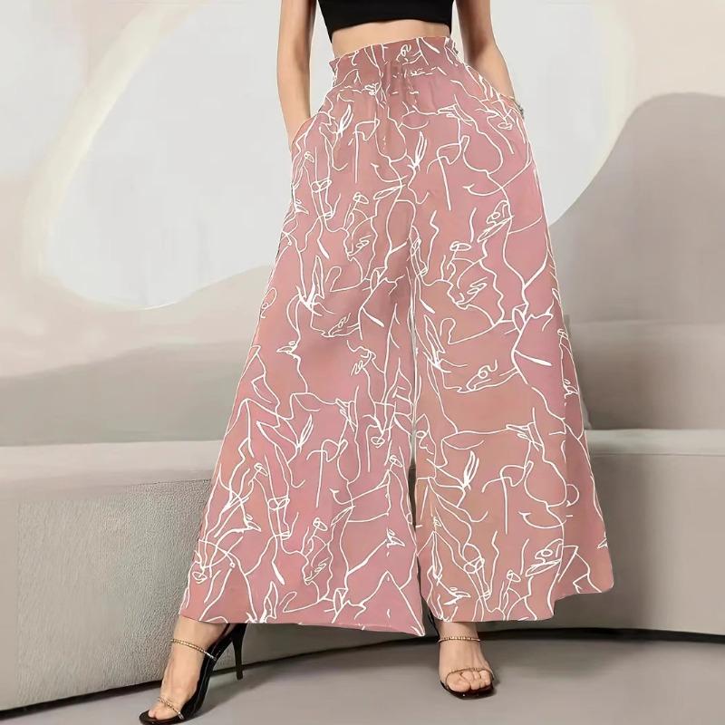 New Style Skirt Waist-length Culottes Women's Summer Long Draped with Large Hem Pants