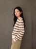 2026 Spring Women's Slim Striped Pullover Sweater - Sweet, Youthful Knit Top