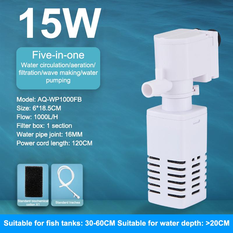 Aquarium Filter Pump Fish Tank Submersible Silent Air Oxygen Aerator Water Change Pump Aquarium Air Pump Wave Maker 220V