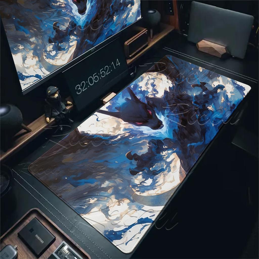 Mouse Pads Gaming P-Pokemons Extended Mechanical Keyboard Pads Offices Accessories Ink Painting Style Mats Anime Computer Carpet