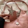 Women PU Star Decor Shoulder Bag Chic Hobo Bag Large Capacity Fashion Crossbody Bag Solid Color Sweet Underarm Bag AVE