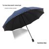 Extra-Large Automatic Black Men's Sunshade & Rain Umbrella - Sturdy, Foldable, Customizable with Thickened Design