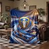 Leeds United Football Print Flannel Blanket Soft Warm Sofa Bed Throw Blanket For Home Office Bedroom