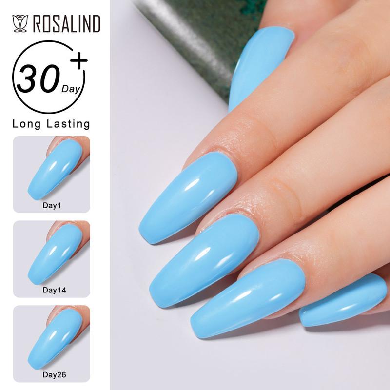 ROSALIND 6 Colors Night Glow Gel Polish Soak Off LED/UV Lamp Luminous Effect Base Top Coat For Nail Art Design
