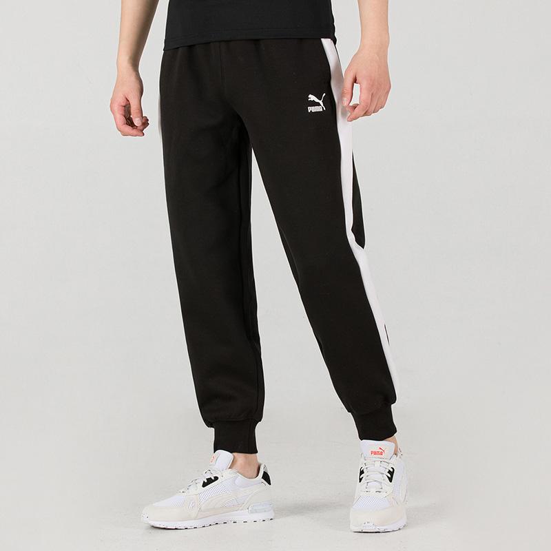 Puma Running Fitness Training Tapered Retro Sweatpants Knitted Sports Pants Men Bottoms 537168-01
