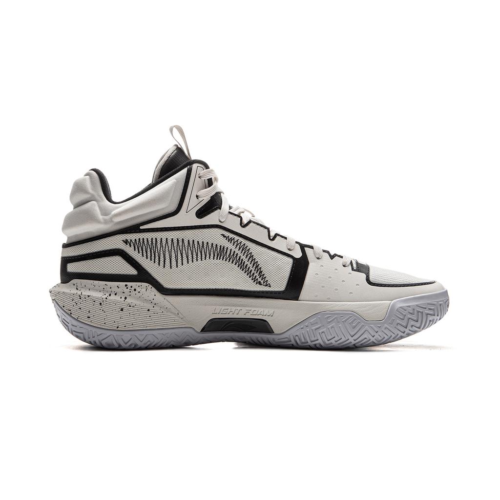 Li Ning Light Speed 2MID Cushioning Slip Resistant Abrasion Resistant Mid Top Basketball Shoes Men's Gray Black ABPU057-1