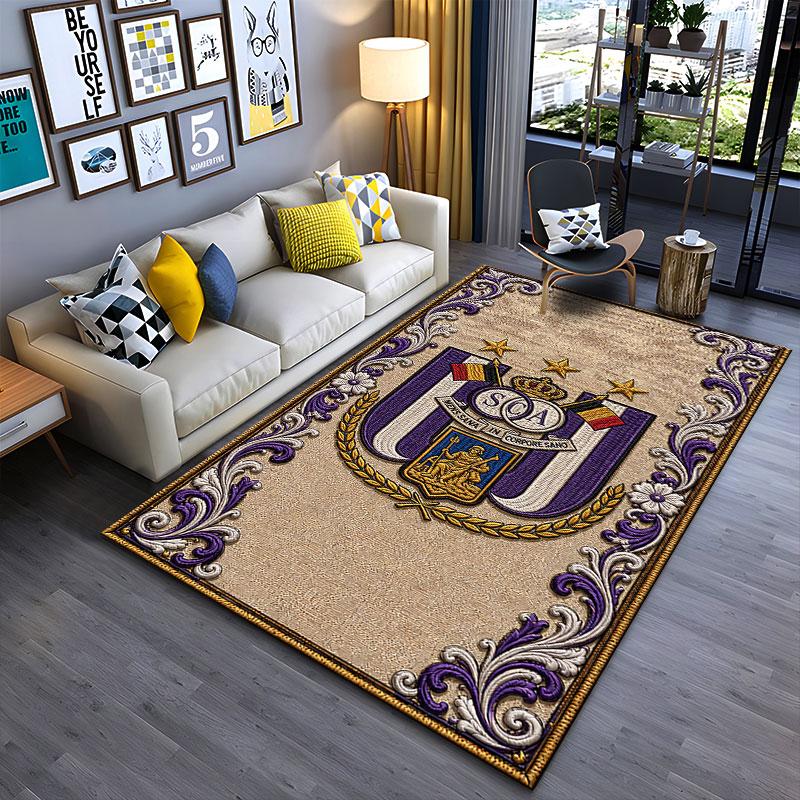 Royal Crest Purple Carpet Pattern suitable as a non-slip mat for the living room or bedroom sofa