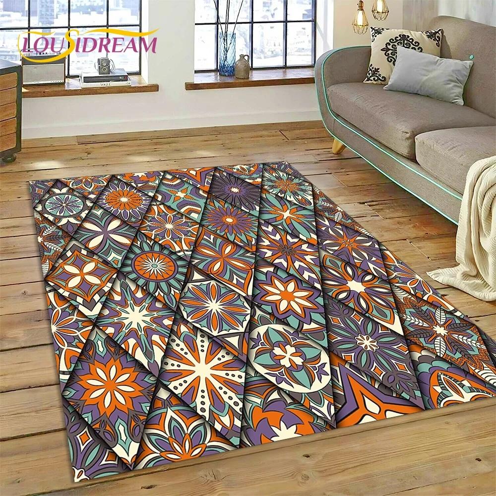 Neuester nordischer türkischer böhmischer Keltenteppich für Wohnzimmer, Schlafzimmer, Heimdekoration, Bodenmatte, rutschfeste Dekoration für Sofa, Fußmatte