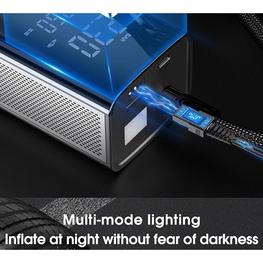 Wireless Tyre Air Pump Portable Car Air Compressor for Motorcycles Pickup Truck Digital Super Power Inflatable Pump