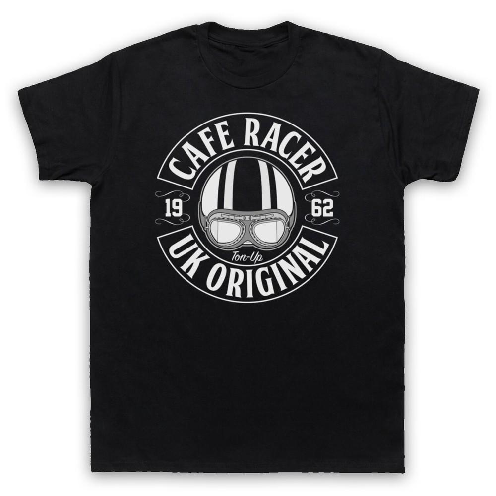 

Cafe Racer Uk Original Motorcycle Ton Up Motorbike Mens And Womens T-Shirt 3XL