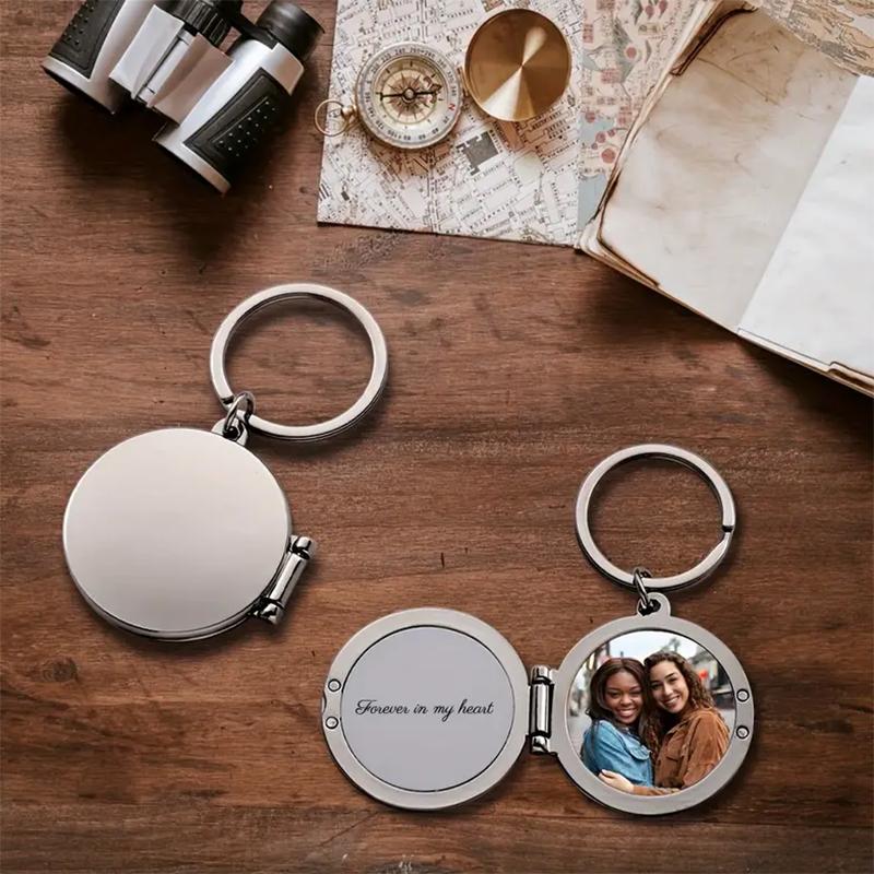 WTEMPO Anpassbares beidseitig zu öffnendes rundes Ring-Legierungs-Schlüsselanhänger-Set DIY Damenmode-Schmuck Geburtstagsgeschenk Festliches Andenken