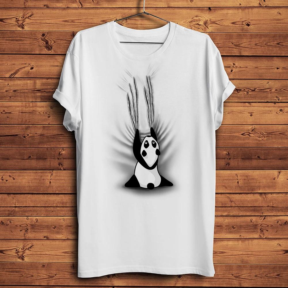 

Slide Down Panda Funny 3d Vision T ShirtShort Sleeve Oneck Casual TeeUnisex Streetwear TShirtSublimation Breathable Print S