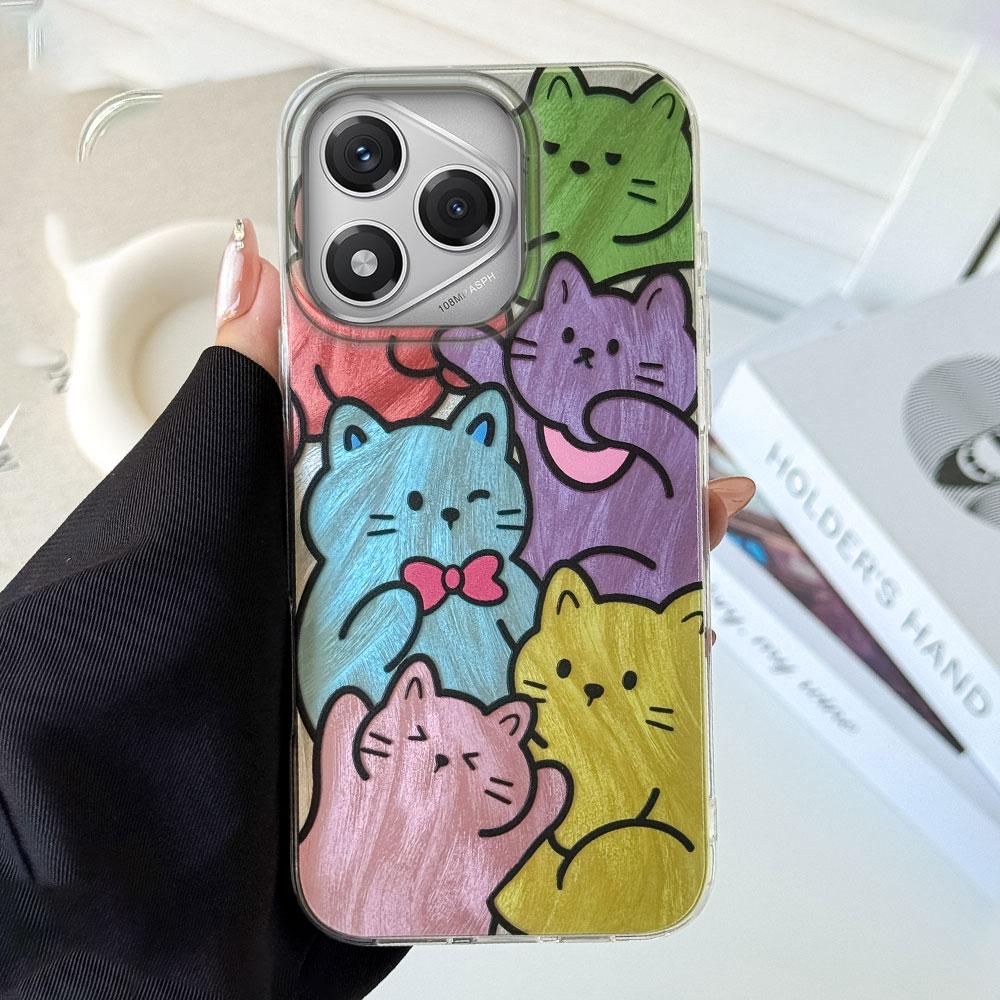 Kirschschleife Mehrere Katzen Handyhüllen für Honor 400 200 Pro Magic 6 5 7 Lite X9a X9c X9b X8a X8b X8c Hülle Silikon Taschen Abdeckung