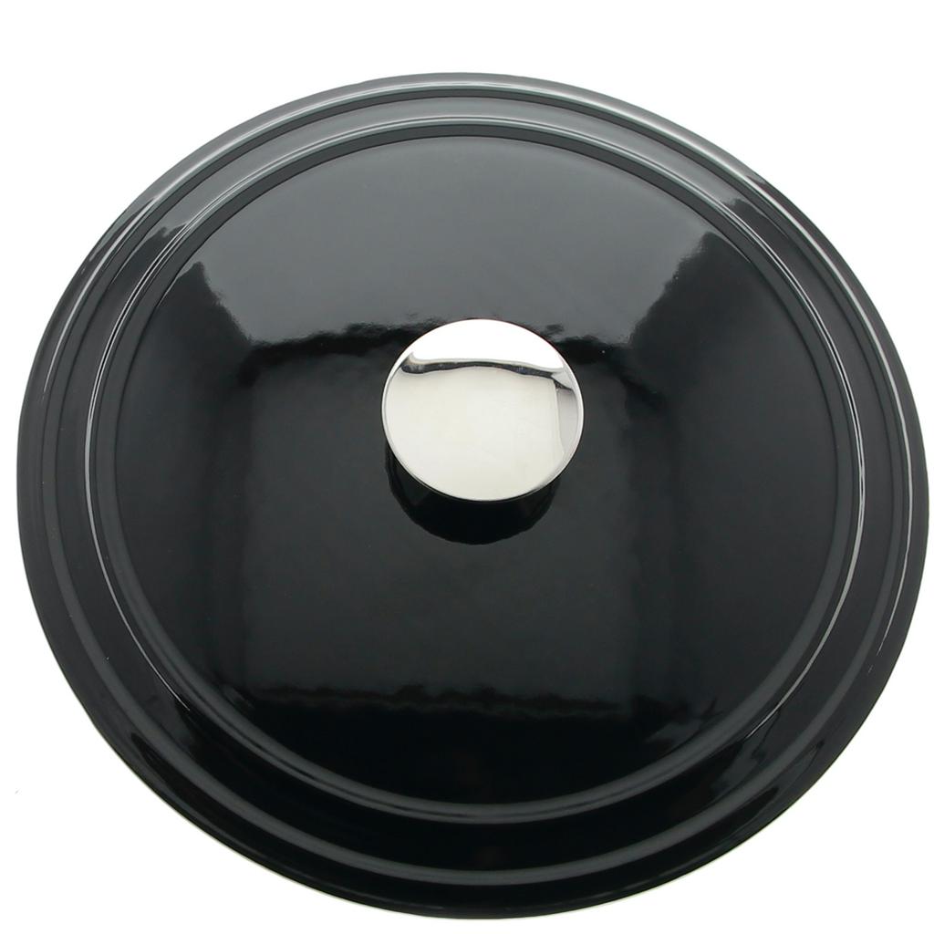 4.5L Enameled Cast Iron Pot With Lid Black Pot Solid Saucepper