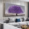 Purple Tree Oil Painting Landscape Painting Art Poster and Printing for Living Room Decoration Printing On Canvas