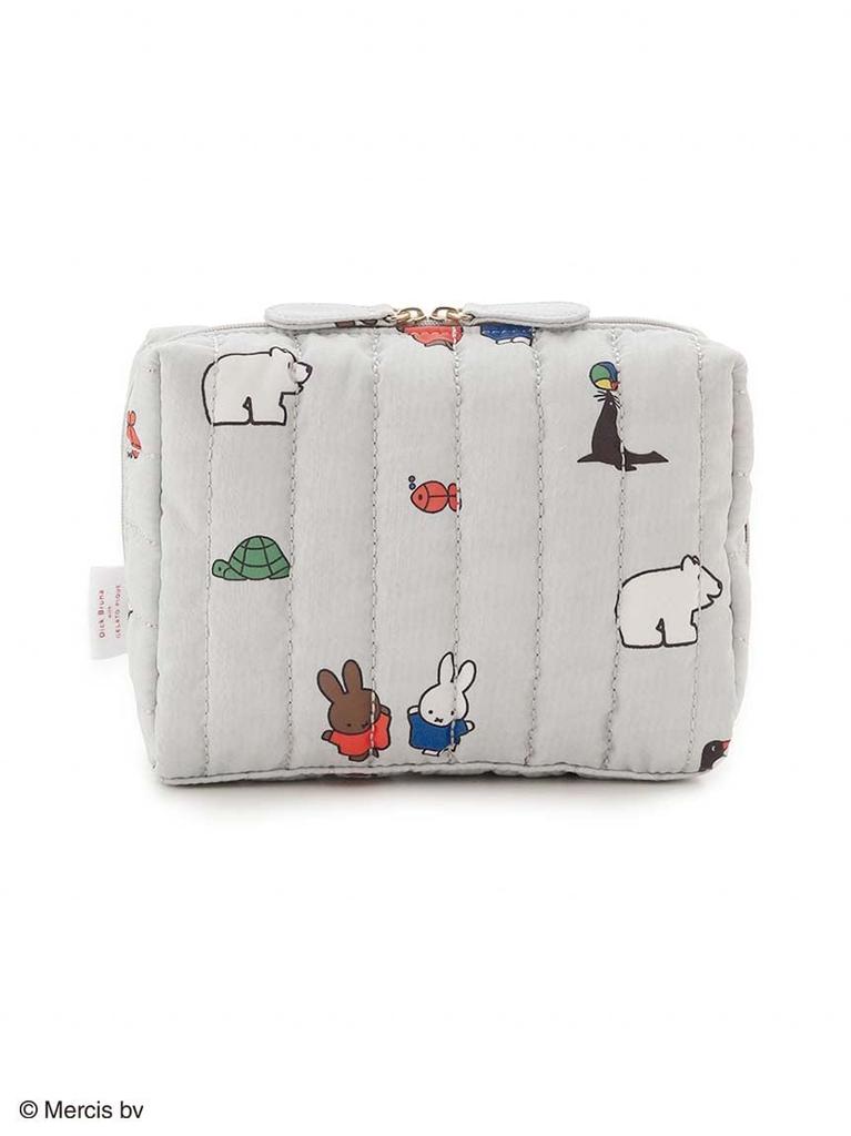 Quilted Print Pouch PWGB254540GRYF [DickBruna] All-Over