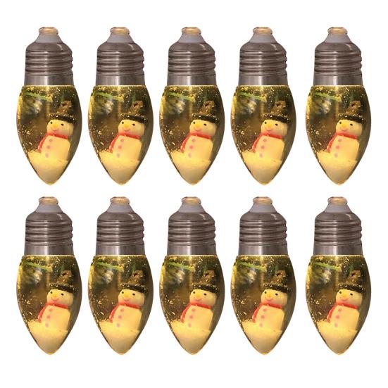 Christmas Snow Ball String Lights Vintage 10/20 LED Bulbs String Light with Snow Scene for Home Patio Fireplace Xmas Tree Decor