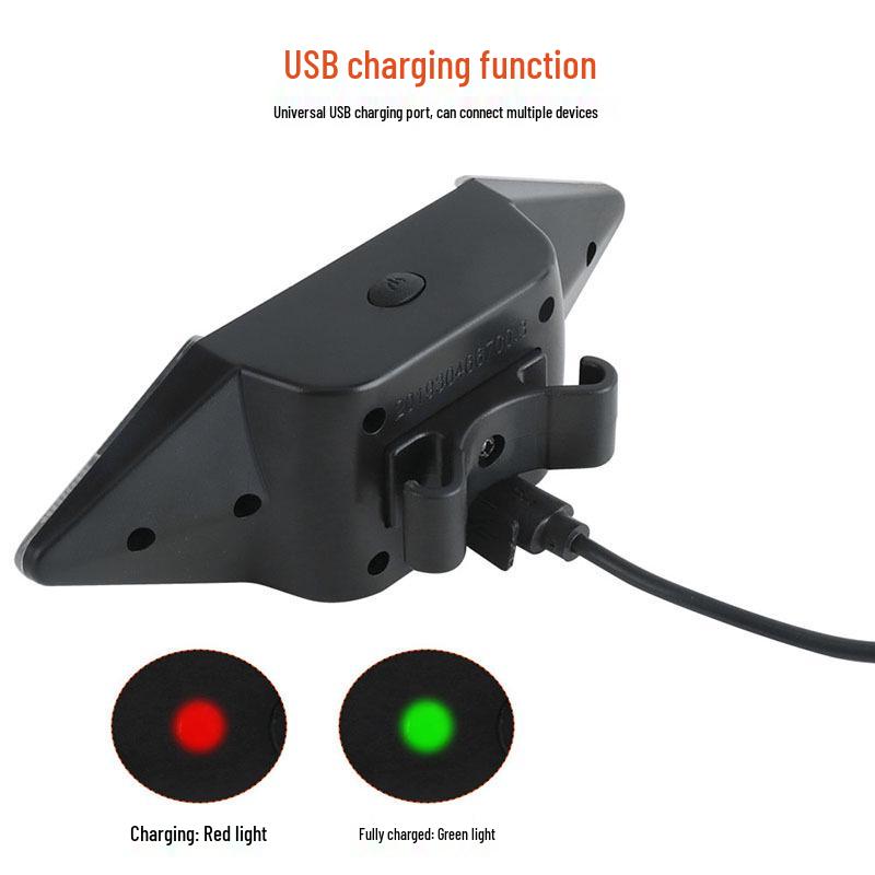 USB Rechargeable Wireless Remote Bicycle Turn Signal & Tail Light Set