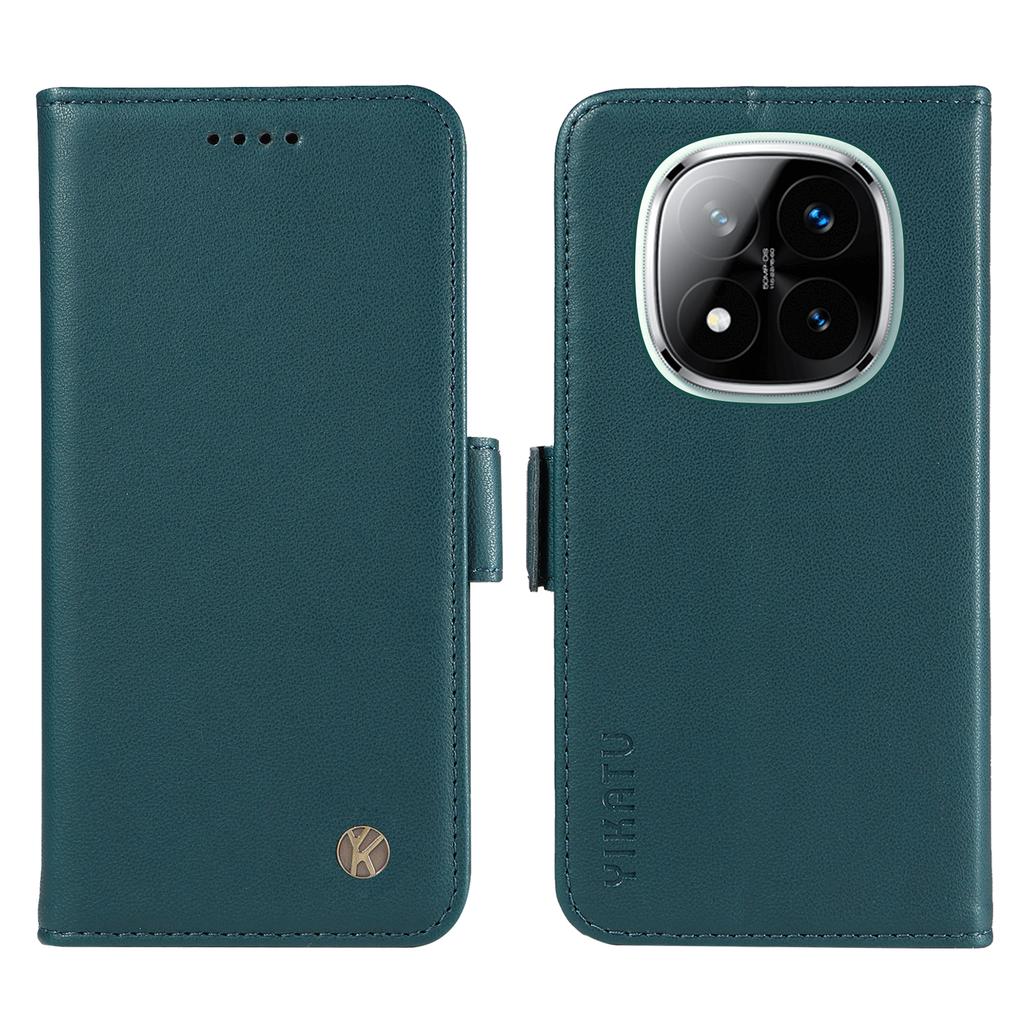 YIKATU YK-003 For Xiaomi Redmi Note 14 Pro+ 5G/Note 14 Pro 5G/Poco X7 5G Case Wallet Stand Leather Phone Cover Side Buckle