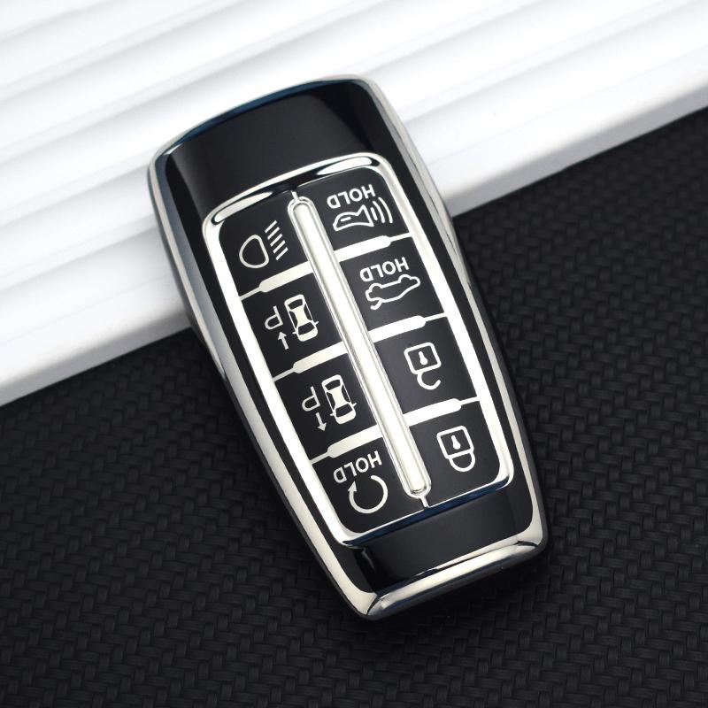 4 8 butoane NOU TPU husă pentru chei de mașină pentru Hyundai Genesis G80 GV70 GV80 2019 2020 2021 2022 Suport cheie de la distanță Accesorii auto
