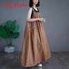 Denim Suspender Skirt For Women With High Waist And Flared Design For Spring Casual Wear