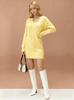 2025 Autumn/Winter Women's Mid-Length V-Neck Cable Knit Dress