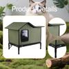 Outdoor Cat House Cats Shelter Oxford Cloth Easy To Assemble Dog Bed Kennel for Puppy