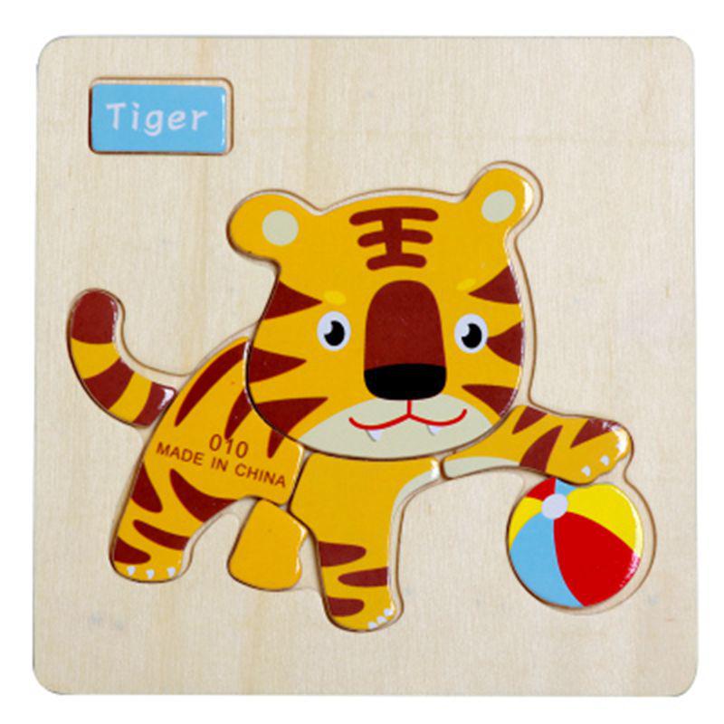 Hot Sale 9 Slice Kids Puzzle Toy Animals And Vehicle Wooden Puzzles Jigsaw Educational Baby Learning Toys For Children Gift