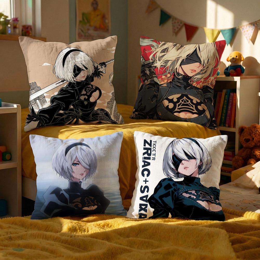 Game Nier Automata Cushion Cover Decorative Cushions Covers Cover Sofa x Pillow Piece x x Pillowcase