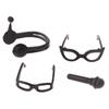 2 Sada 1:12 Miniaturní příslušenství Dollhouse Mini Brýle pro sluchátka a mikrofon