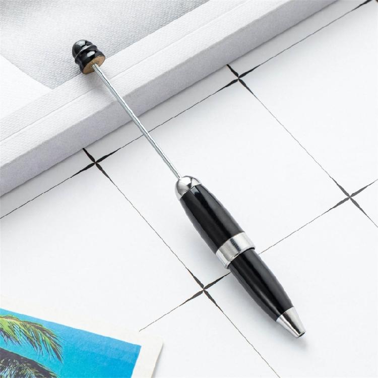 6x 1.0mm Writing Pen Beadable Ballpoint Pen Creative DIY Beaded Pen for Student